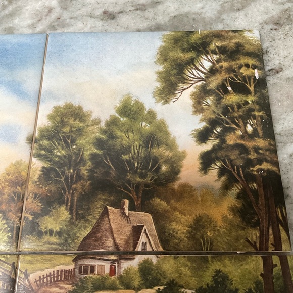 J.C. Van Hunnik scenic landscape tiles (set of four) Made in England vintage - Picture 4 of 14